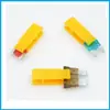 Clip de fusible de coche de pin de fábrica, accesorio de inserción de coche amarillo, material de nailon ignífugo