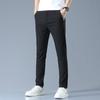 Calças Western Masculinas Primavera e Outono Calças Grossas Masculinas Stretch Slim-Fit Perna Pequena Casual All-Match Negócios Nuca Cintura Elástica Calças