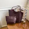 Bolsa Retrô Simples de Grande Capacidade para Mulheres, Nova Moda Bolsa Mãe e Filha, Bolsa de Ombro, Bolsa Tote Versátil e Estilosa