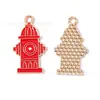 Serie de Alto Venta Transfronteriza Temática de Fuego Joyería con Goteo de Aceite Accesorios Colgantes de Aleación para DIY Cadenas para Teléfono Llaveros Encantos Hecho a Mano