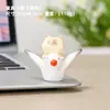 Peça de decoração para casa de gatinho fofo e infantil de desenho animado, estatueta de gato fofa e reconfortante, decoração criativa para mesa para corações de meninas
