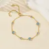 Suministro Directo de Fábrica Amazon Transfronterizo Pulsera Versátil Chapada en Oro para Mujer 2025 Nuevo Doble Cara de Tortuga Ópalo Más Vendido Ligero