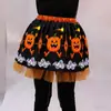 Saia Tutu Infantil de Halloween Mais Vendida no Exterior, Saia Fofa de Jardim de Infância com Blocos de Cor Cor de Abóbora 22