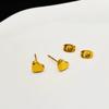 Aretes Estilo Étnico Borla Nuevo Estilo Chino Acero Inoxidable Amor Lava Aretes Sentido Avanzado Hoja Dorada Joyería de Moda para Mujer