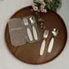 Cuchara Infantil Acero Inoxidable 304 Tenedor Vajilla Doméstica Suplemento Alimenticio para Bebés Cuchara Alimentadora Creativa Postre Tenedor Pequeño
