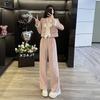 Um Conjunto Completo de Terno Casual de Moda Rosa Fragrante Pequeno para Primavera e Outono para Mulheres, de Alta Qualidade, que Reduz a Idade e Estilo Ocidental, Peça Única