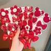 Pasadores para el Cabello de Niña, Lindo Adorno para la Cabeza con Flor y Lazo para Niñas, Nuevos Accesorios para el Cabello Festivos de Año Nuevo para Mujeres