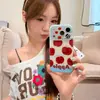 Ins nicho bloco de cores maçã vermelha adequado para capa de celular Apple 18promax iphone16pro novo 13 feminino 14