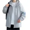 Chaqueta con capucha de seda helada de tacto frío para hombre talla grande, protección solar de verano casual, ligera, holgada, para exteriores