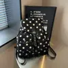 Mochila de moda con estampado de lunares para mujer 2026 Nuevo estilo Mochila bandolera de moda Bolso casual escolar para estudiante Bolso casual
