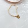 Natural de água doce colar pérola mulheres de alta qualidade de contas de arroz clavícula cadeia otbuckle moda design sentido nicho leve luxo
