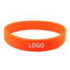 Pulseira de silicone transfronteiriça impressão de LOGO gravação côncava-convexa simples europeia e americana luminosa esportiva pulseira de pulso de borracha de silicone