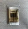 Bastoncillos de algodón de doble punta, palillos de algodón desechables para limpieza para uso doméstico, especializados para la limpieza de oídos y maquillaje, palos de bambú en empaque de caja grande, al por mayor