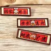 Imanes de Nevera Personalizados con Carácter Chino de la Fortuna, Pegatinas Magnéticas Decorativas para el Hogar de Moda, Imanes de Madera para Nevera con Caligrafía Cultural y Creativa