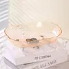 Mesa de Centro de Sala de Estar de Luxo Leve de Alta Qualidade Bandeja de Cristal Bandeja de Frutas com Pés Bandeja de Lanches Doces Frutas Secas