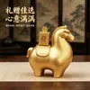 Ornamento de Mahjong em Liga com Formato de Cavalo, Peça Rotatória de Mão Cavalo Tang e Lingote, Decoração de Riqueza Instantânea para Casa e Escritório