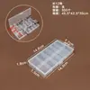 Caja Plástica Transparente de 5 Compartimentos, 10 Compartimentos, 15 Compartimentos, 24 Compartimentos para Piezas de Ferretería, Equipo de Pesca, Herramientas para Perlas, Caja de Almacenamiento y Caja para Arte con Perlas
