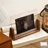 Marco de Fotos de Madera Maciza Acrílica Adorno de Escritorio Transfronterizo Artesanía Regalo Creativo Pantalla Marco de Fotos en Forma de U de 7 8 pulgadas Personalizado