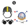 Casco de Motocicleta para Gato con Set de Gafas Yorkshire Chihuahua Sombrero para Montar al Aire Libre Accesorios para Mascotas Venta al por Mayor