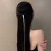 Pasador con Forma de Serpiente para Mujer, Adorno de Cabeza de Verano con Borlas, Pasador para el Pelo Alto de la Parte Trasera de la Cabeza, Clip para el Pelo de Cola de Caballo Alta, Pelo Trenzado, Accesorios para el Pelo con Pedrería, Goma para el Pelo