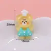 Urso Coelho de Gelo Fofo Resina Artesanal DIY Gel de Creme Presilha de Cabelo Corda de Cabelo Capa de Celular Material de Carro Elétrico