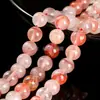 Resina Vermelha Natural Cristal Redondo Contas Produtos Semi-Acabados Mar da China Oriental DIY Acessórios para Pulseira Contas Soltas Atacado 6-12mm