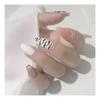 Creme Padrão Contraste Cor Ballet Wear Armor Terminado Nail Patch Nail Patch Fake Unha impermeável Removível Nail Patch