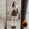 Falda ajustada al cuerpo mujer otoño falda midi 2026 nuevo estilo gris cintura alta delgada sexy chica traje de falda corta falda de línea A falda midi