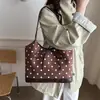 2026 Moda Nueva para el Trayecto Diario Bolso de Hombro Único Bolso Tote Casual de Mano Popular de Lunares Gran Capacidad Bolso para Mujer
