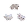 Colgante de aleación de cristal con diseño de mariposa, luna y amor para chica, hecho a mano, pulsera casera, accesorios decorativos
