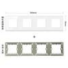 Accesorios de enchufe de interruptor de pared tipo 86 transfronterizos, marco de vidrio blanco y 52 módulos funcionales se pueden combinar libremente