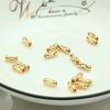 Pacote de ouro 14K superfície cortada padrão melancia tubo reto joia DIY feita à mão pulseira de pérola dourada corrente de suéter material com contas
