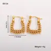 Pendientes Geométricos de Acero Inoxidable en Forma de U para Mujer Pendientes Largos de Moda Versátiles Venta Caliente Transfronteriza Venta Directa de Fábrica