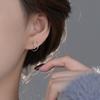 Pendientes de Aro Espiral de Plata de Ley S925 Seleccionados Cuidadosamente con Circonitas para Mujer, Pendientes de Nicho de Gama Alta Microincrustados, Aros Amigables con los Oídos, Populares en Xiaohongshu