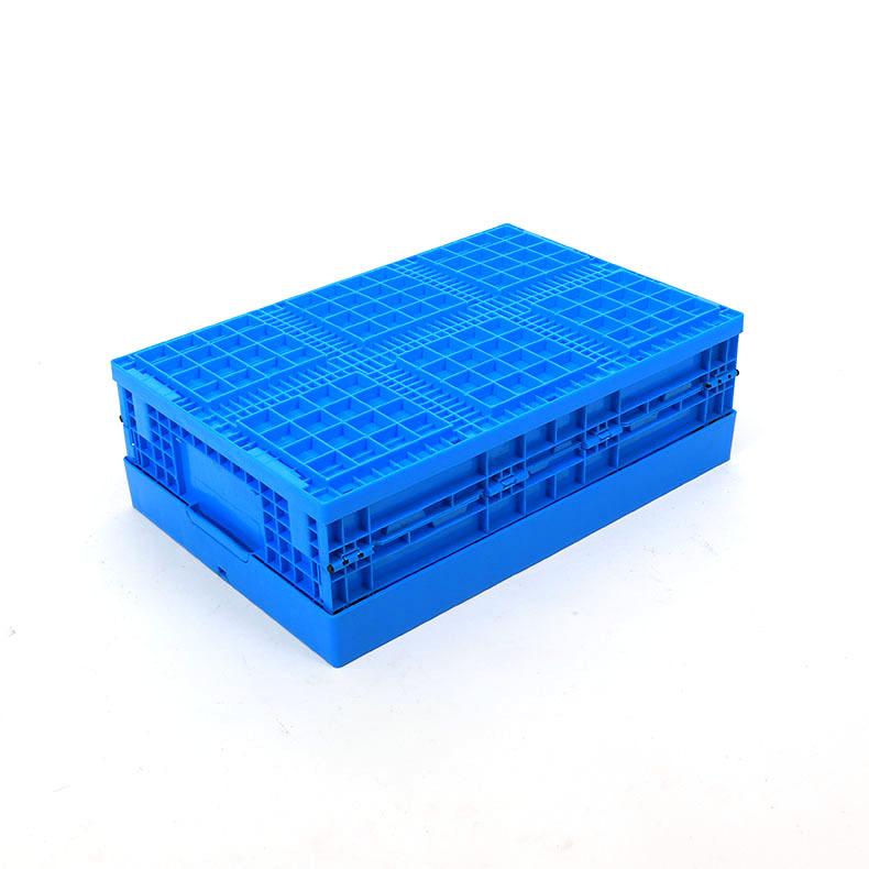 生产加高600-190折叠箱蓝色储物收纳箱 eu汽