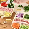 Plato de Preparación, Plato de Sabor para Hot Pot, Salsa para Dipear, Cebolla, Jengibre y Ajo Plato de Guarnición de Cocina, Plato de Almacenamiento Multifuncional con Compartimentos para Snacks de Frutas