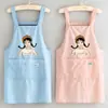 Delantal de cocina casero ultradelgado de verano, delantal dopamina resistente al agua para mujeres en la industria de la restauración, repostería y vestimenta de trabajo con texto impreso