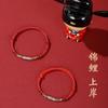 Pulsera de Plata de Ley de Carpa de la Suerte, Tobillera de Hilo Rojo, Cinabrio Natural, Año del Caballo, Año del Zodiaco, Directo del Fabricante