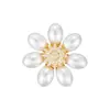 Atmósfera Elegante Llena de Broche de Flor de Perla, Broche Corsage de Perla de Imitación con Circonita Microincrustada, Moderno y de Alta Gama para Mujer