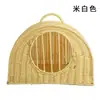 Gaiola de gato portátil de imitação de Rattan em estoque para atacado, ninho de gato de mão, bolsa de gato, casa de gato fechada, abrigo de gato, espaço grande, respirável