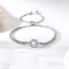Europa y América Venta Caliente Nueva Moda Oro Rosa Corazón Circonita Pulsera Simple Cobre Incrustado Diamante Pulsera para Mujer Brazalete