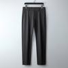 Verano Nuevo Pantalón Casual de Seda de Morera con Sensación de Hielo Cremallera YKK Pantalón de Hombre Ajustado Recto Negocios Elástico