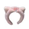 Linda Diadema de Cerdo de Peluche Rosa para Mujer, para Lavado de Cara, Maquillaje, Peinado, Accesorio para el Cabello para Otoño e Invierno