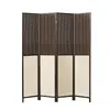 Biombo de madera maciza y ratán de papel estilo chino para sala de estar, entrada de hotel, fondo plegable para comedor, pared divisoria móvil para viviendas de alquiler