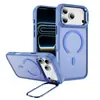 Adecuado para funda de teléfono iPhone 17 Pro, funda dura de PC magnética con tacto de piel con soporte de lente invisible, funda de teléfono Apple 18