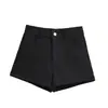Shorts Preto Sexy Hot Girl Calça de Envolver o Quadril Calça Hot Pants em A Calça Casual Feminina Outono Cintura Alta Elástica Apertada