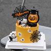 Decoración de Pastel de Halloween 2025 Linterna de Calabaza Luminosa Portátil Adorno Cachorro Diablo Ojos de Gato Cuentas de Caramelo Inserto