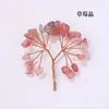 Acessórios para cabeça de árvore de flor de cascalho de cristal natural, tecidos à mão, decoração de casa, ornamentos de árvore da fortuna, produtos semiacabados, atacado