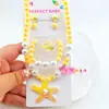 Estilo Océano Collar de Conchas para Niños Caracola Estrella de Mar Elemento Marino Sirena Niña Disfraz Joyería a Juego Princesa