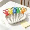 Tijeras de Papelería de Acero Inoxidable para Estudiantes, Tijeras Manuales para Cortar Papel para el Hogar con Medición en Escala, Herramientas de Aprendizaje y Oficina